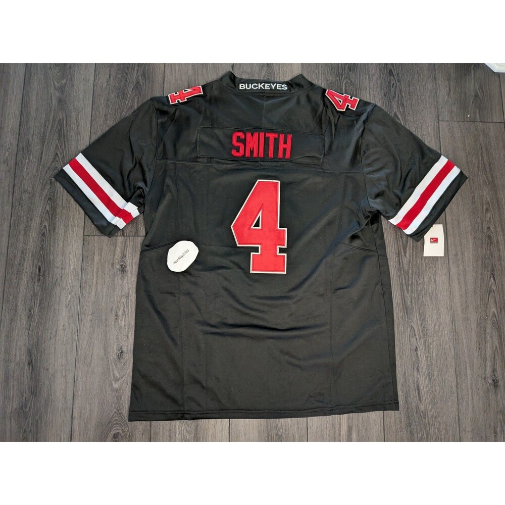 Jeremiah Smith #4 Ohio Buckeyes 2025 BLACKOUT Natty Champs Men's Jersey - Picture 2 of 8
